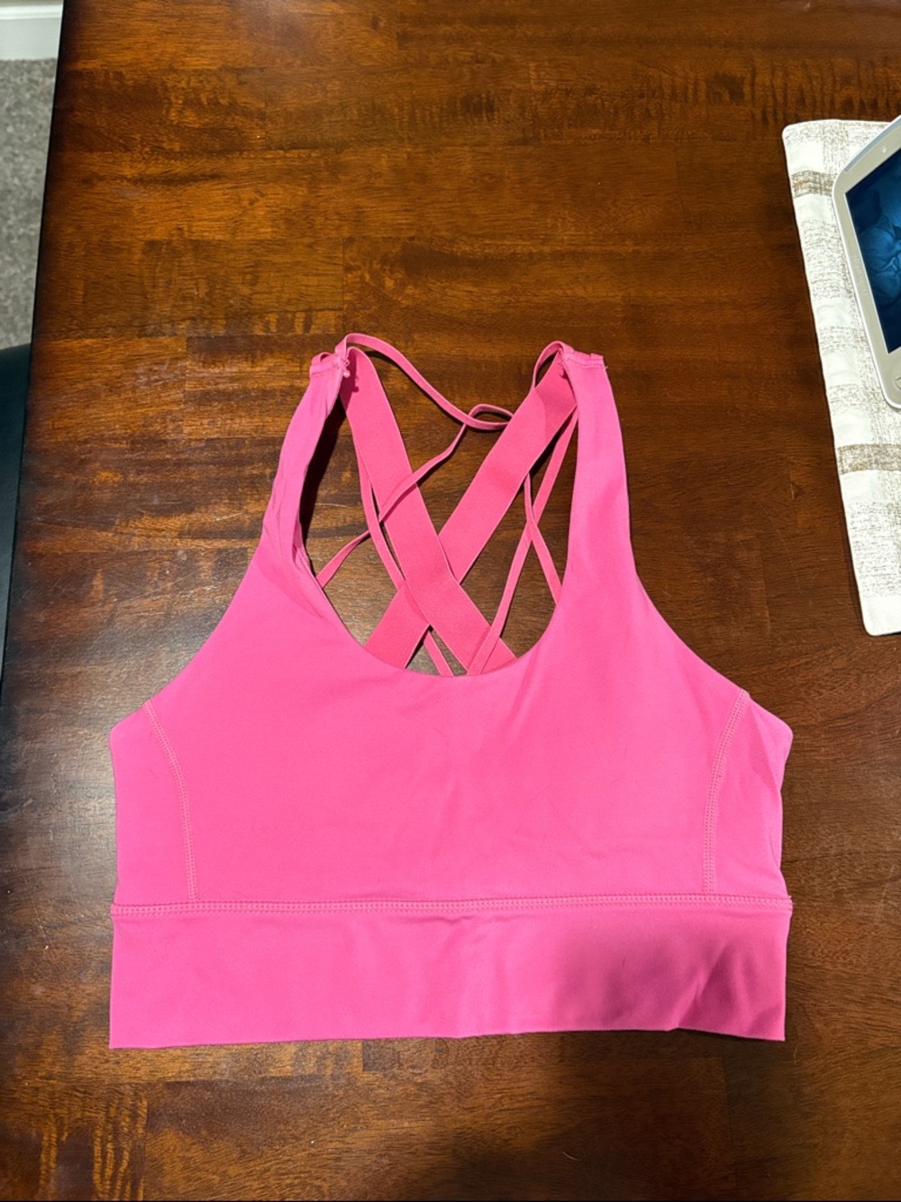 Women’s Pink Strappy Sports Bra